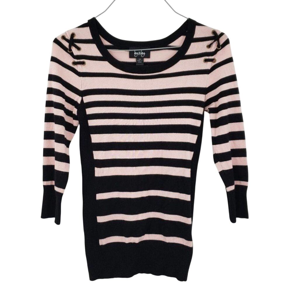 BY & BY Pink Striped Top Womens Size XS Extra Small Y2K